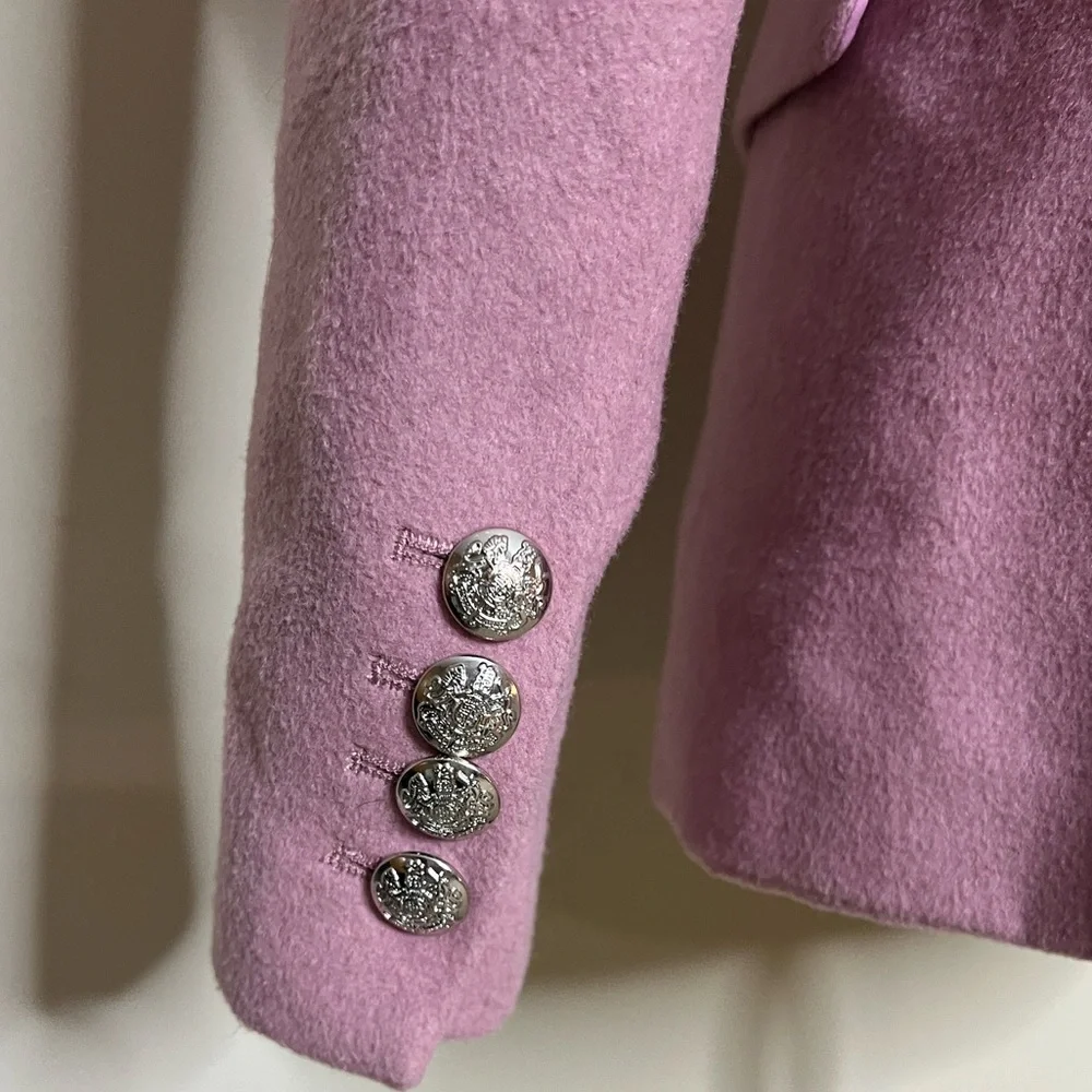 🌸🌺🌷White House Black Market Pink Blazer with Silver Buttons - Picture 12 of 16